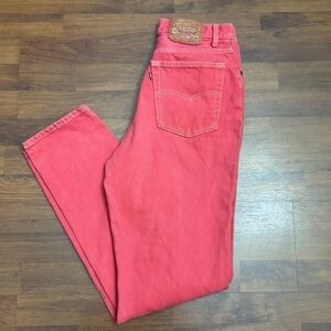 Levi's Red High Rise Jeans Vibrant Denim
